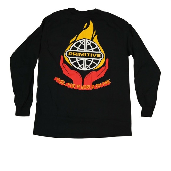 primitive skateboarding t shirt medium size / long sleeve tee with graphic tee - Picture 2 of 5